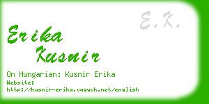 erika kusnir business card